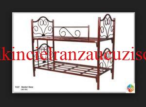 YATAKLARI İLE BİRLİKTE DEMİR RANZA İKİ KATLI SON DERECE SAĞLAM 2 Bordo renkli metal ranza 55 lira