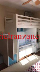 Bordo renkli metal ranza 55 lira 6 merdivenli ikinci el kırmızı ahşap ranza