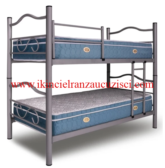 90*190 iki katlı tek tek kullanılabilir metal ranza